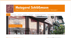 Desktop Screenshot of metzgerei-schloessmann.de