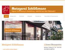 Tablet Screenshot of metzgerei-schloessmann.de